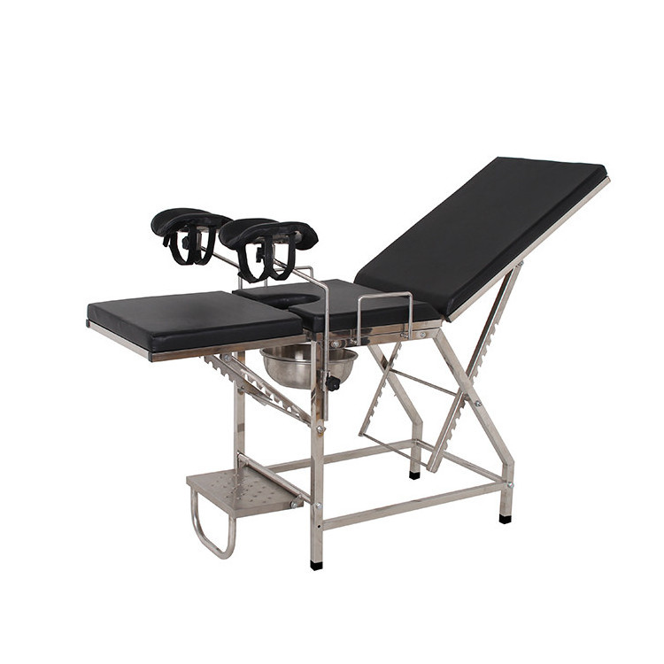 Portable Medical Clinic Patient Doctor Electric Gynecological Stainless Steel Adjustable Obstetric Hospital Examination Bed