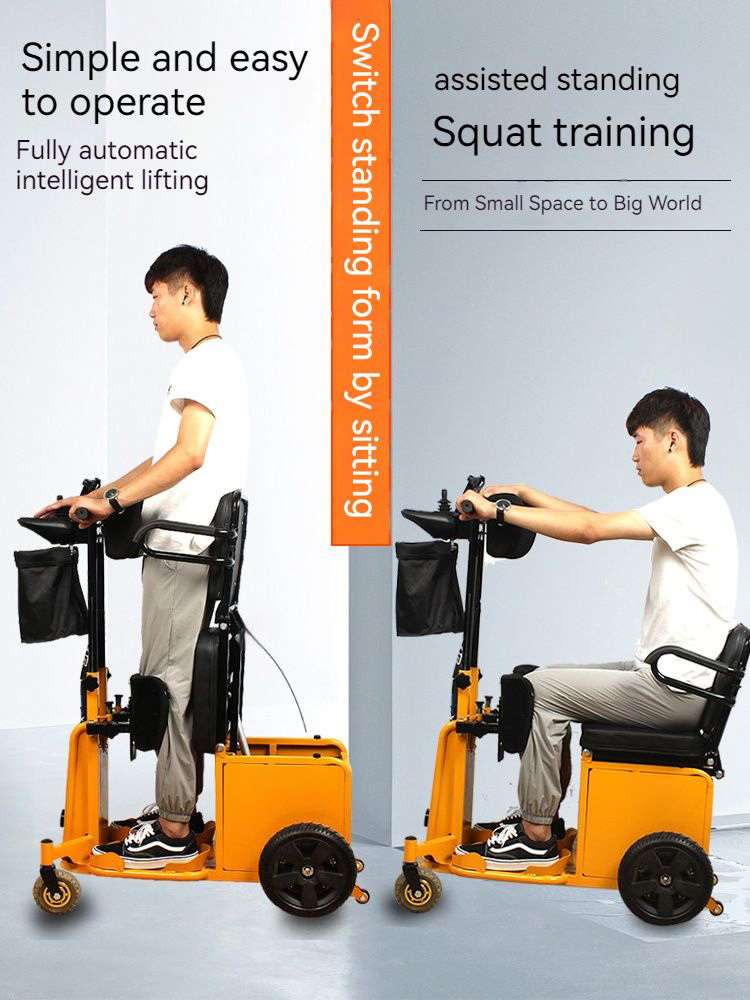 Standing Elderly Disabled Scooter Four-Wheel Rehabilitation Training Electric Mobile Wheelchair Walker Health Care Supplies