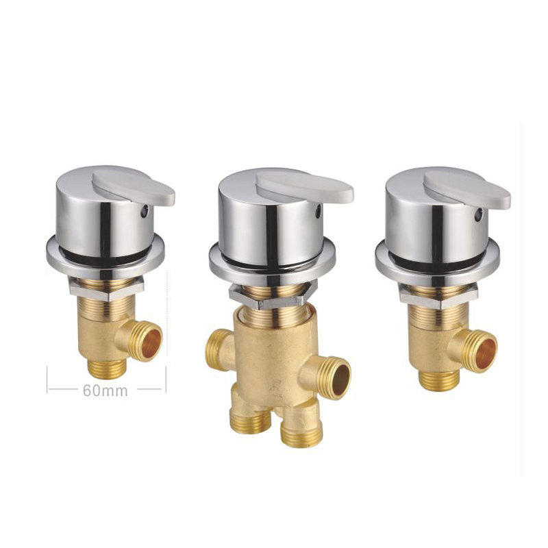 Dual Handle Bathtub Faucet Diverter Valve Hot Cold Shower Mixing Valve