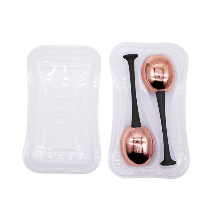 2 Pack Stainless Steel Facial Globes Effective Cooling Globes for Face Puffiness, Dark Circles, Easy To Use Cryo Sticks