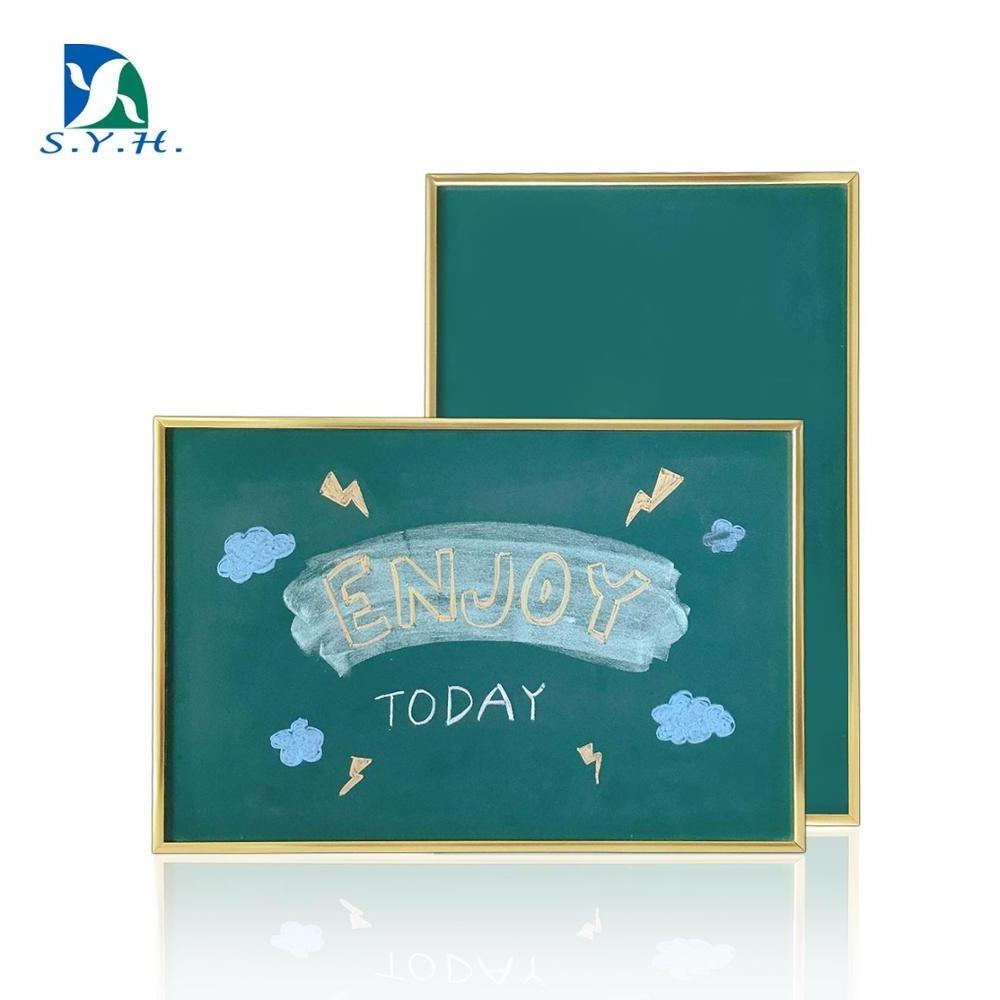 Home decor magnetic chalk green dry eraser writing board menu board with high quality  plating aluminum frame