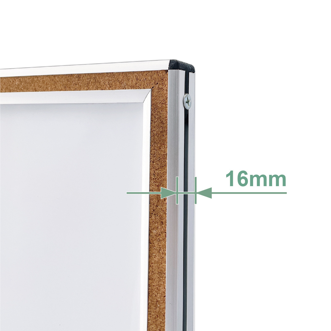 2-In-1 Aluminum  frame  magnetic notice whiteboard with cork board