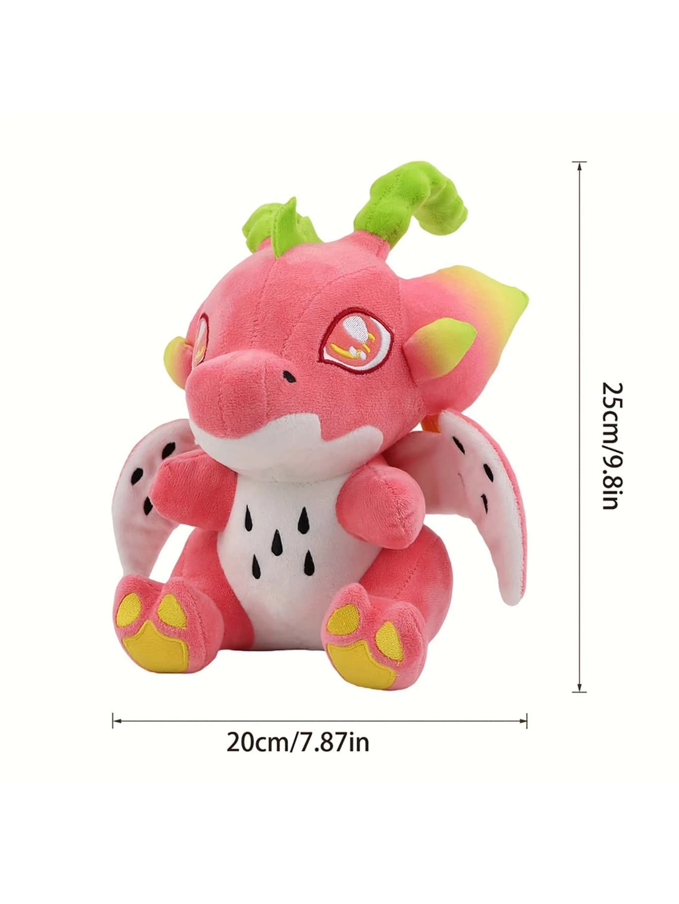 25cm/9.84in Cute Dragon Fruit Dragon Plush Toys Stuffed Dragon Animal Dolls Pitaya Toys Kawaii Plushies Gifts For Children