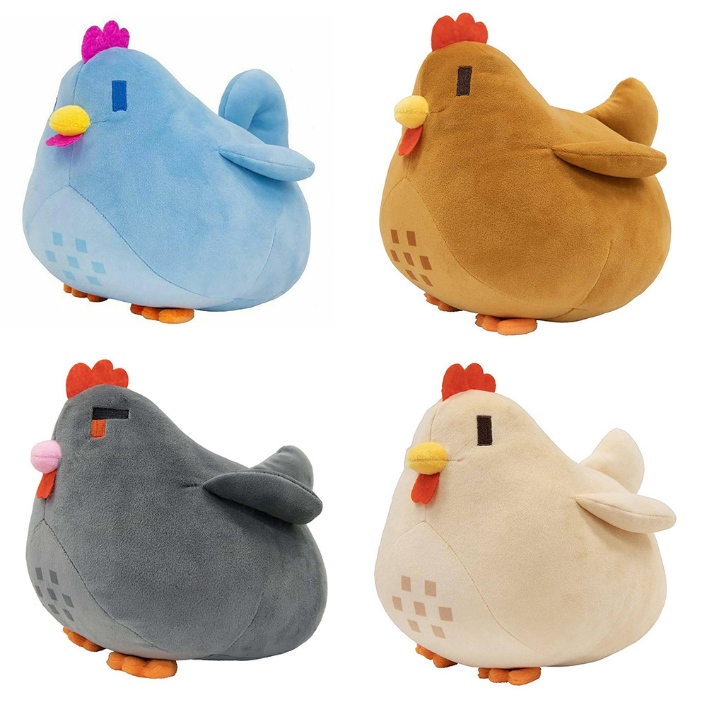 20cm/7.87in Chicken Plush Toy Simulation Mother Hen Chicken Pillow Stuffed Doll for Kids Star Dew Valley Game Gift Home Decor