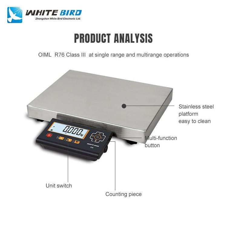 Digital Weighing Scale Animal Weighing High Accuracy PC Connection Indicator Display Counting Table Top Platform Scale