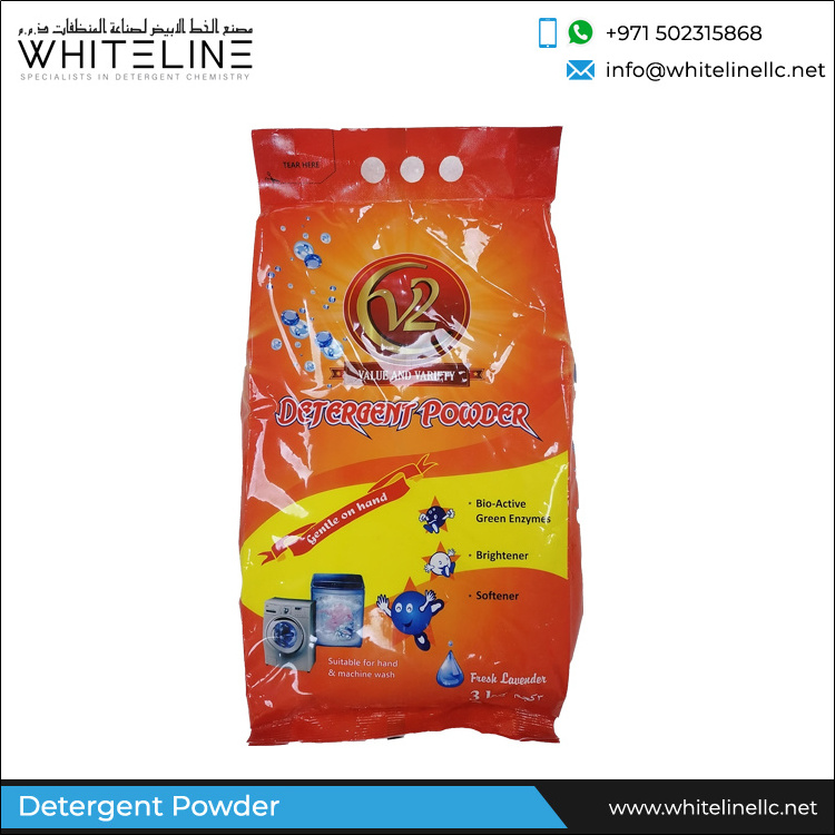 100% Genuine Quality Rich Foam High Cleaning 5% Active Ingredient V2 Laundry Detergent Powder Manufactured in UAE