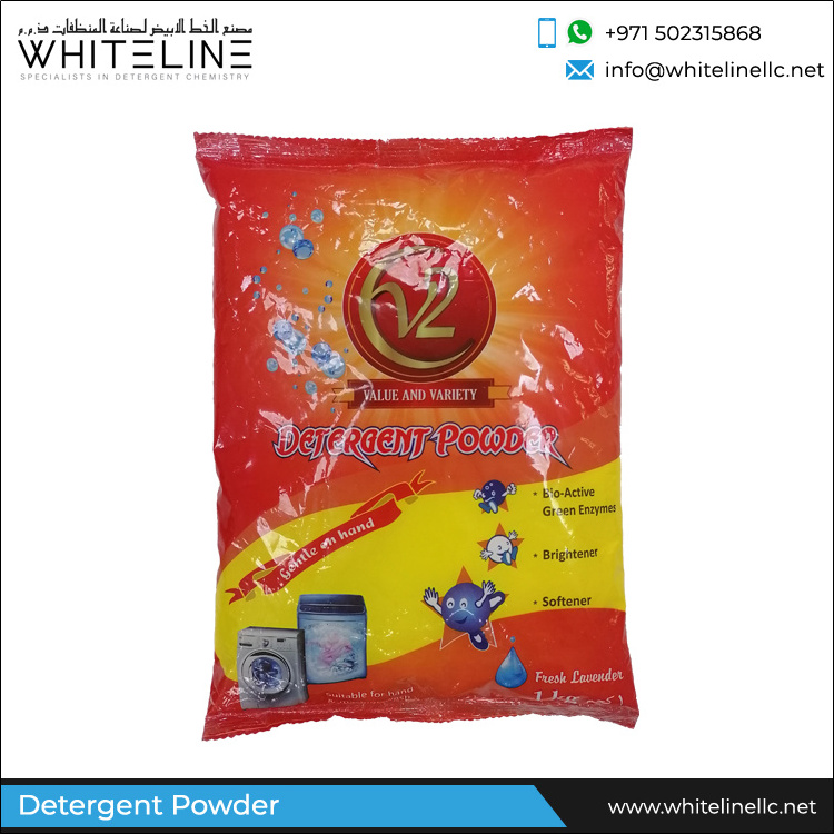 Bulk Laundry Powder Exporter of Rich Foam High Cleaning 5% Active Ingredient V2 Laundry Detergent Powder Manufactured in UAE