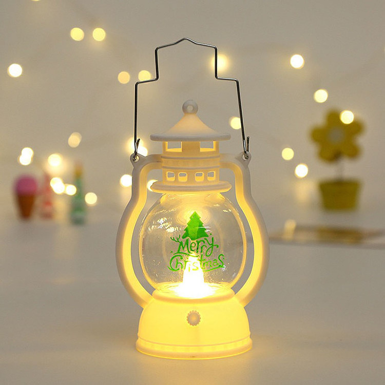 Mini Christmas Candle Lanterns Santa Claus Snowman Led Hanging Lantern for Christmas Gifts Home Indoor Outdoor Decor