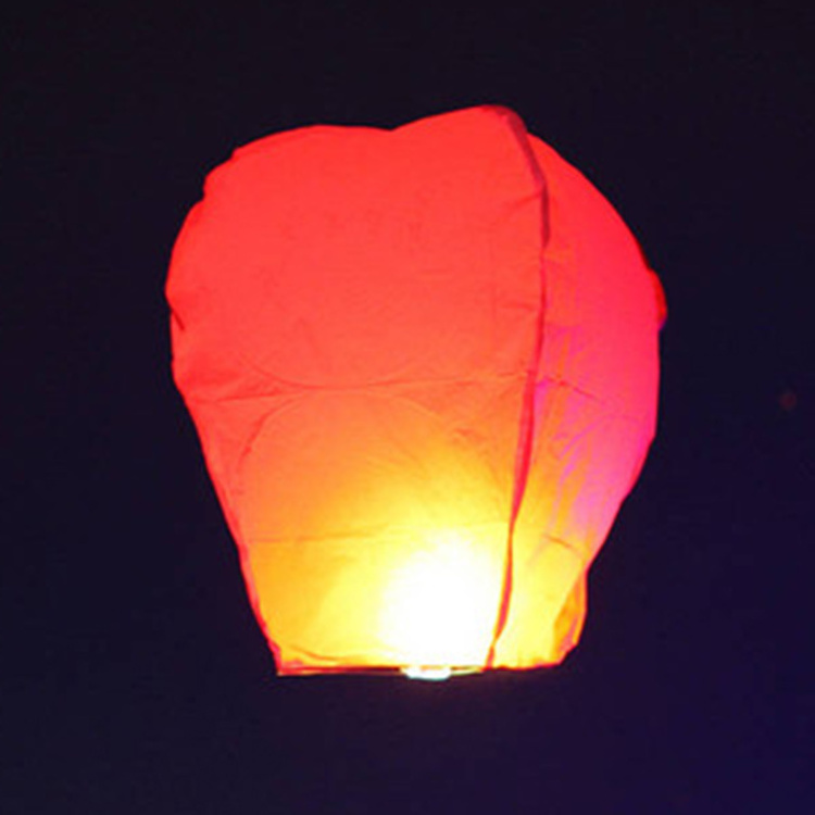 Wholesale  Traditional Chinese Kongming Lantern Fire Resistant Wire Free Paper Sky Lantern For Wishing