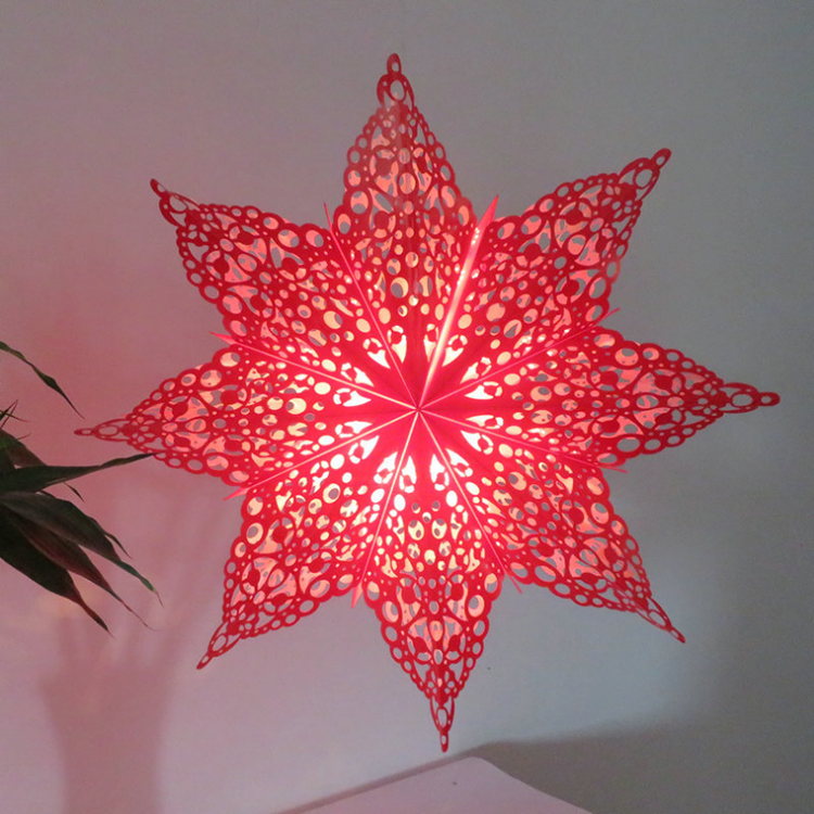 Folding  Paper decoration star/ hanging star lantern/ paper star lantern for christmas wedding decoration