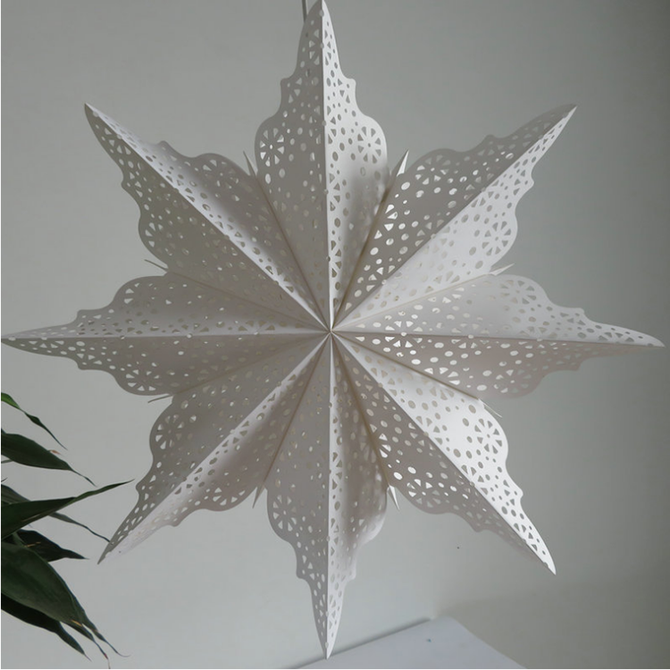 Folding  Paper decoration star/ hanging star lantern/ paper star lantern for christmas wedding decoration