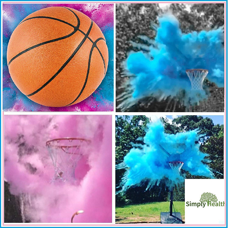 Baby Shower Party Boy or Girl Gender Reveal Powder Smoke Basketball Gender Reveal Smoke Bomb Ball