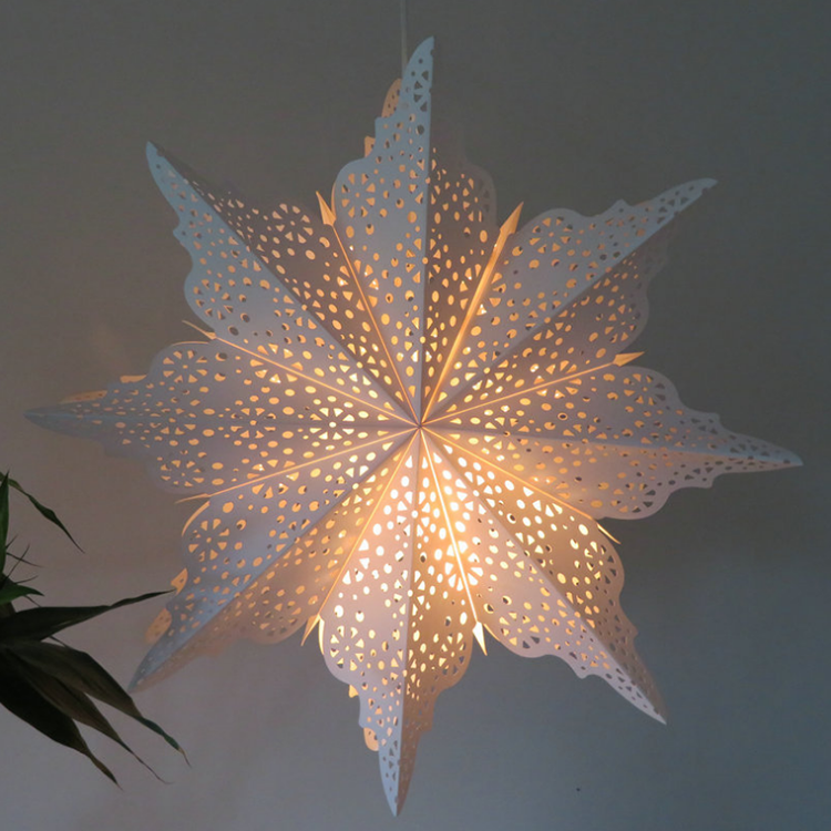 Folding  Paper decoration star/ hanging star lantern/ paper star lantern for christmas wedding decoration