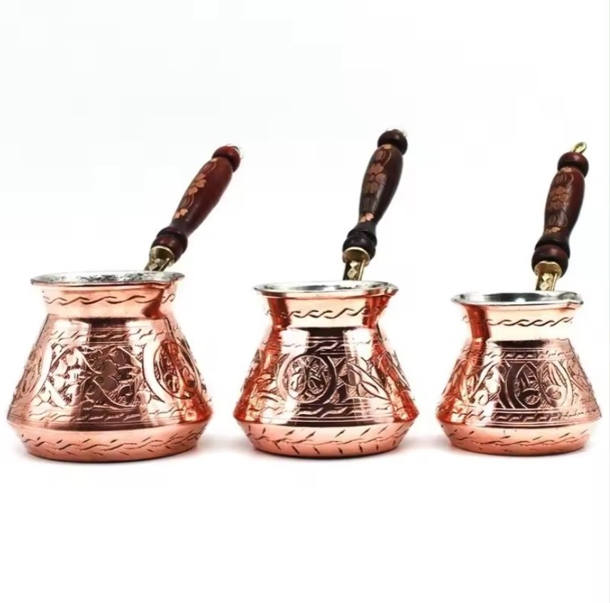 2024 New Indian Hand made copper milk pot luxury design Hot selling kitchen accessories coffee tea and milk pot