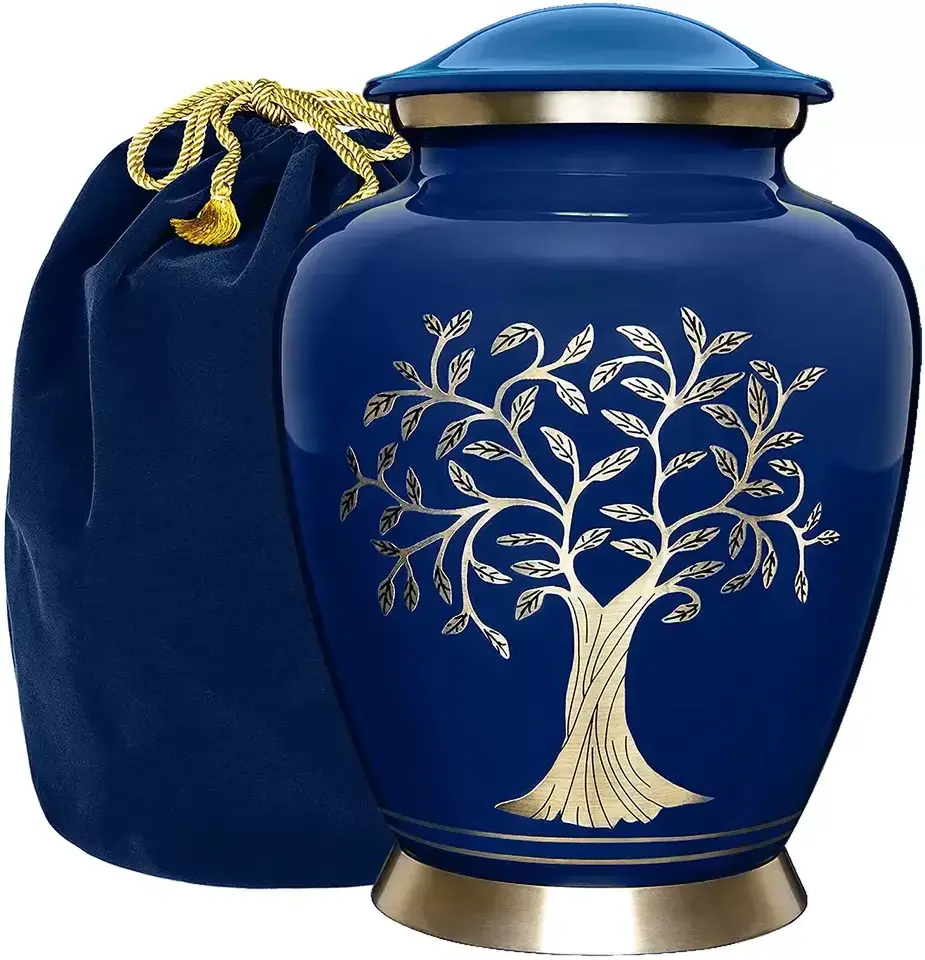 Customized Color Metal Pet Cremation Urns Medium Size Handmade Designer Funeral Supplies Urn Classic Stylish Memorable Pet Urns