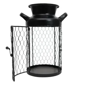 Night Light Portable Camping Lantern Floor Lantern Coated Metal High Quality New Design Hiking Outdoor Black Lighting 150 20000