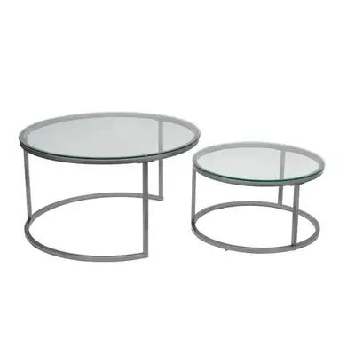 Black Simple durable Coffee tables of Nesting Solid Luxury coffee table With Glass Top modern coffee table For Living Room