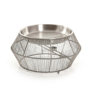 High Quality Durable Silver Wire Design Metal Stand for Tealight for Burning Warming Food Dishes in Hotel Parties Fire Pits