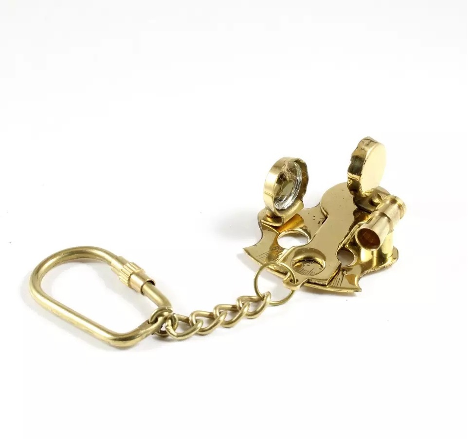 Sextant Keychain Brass. Hot Selling High Quality Keychain Used for Bike/car Key Ring, Home Decor. Made from Brass Metal