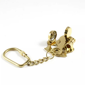 Sextant Keychain Brass. Hot Selling High Quality Keychain Used for Bike/car Key Ring, Home Decor. Made from Brass Metal