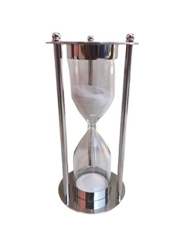 Modern Look Wood and metal wholesale luxury hourglass glass 24 hours hourglass 10 minutes hour glass With White Sand Filling