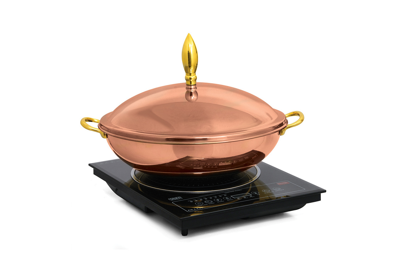 Copper Chafing Dish With Tealight Holder Stand Food Warmer Hot Pot For Wedding Parties serving Usage Mesh Buffet In Wholesale