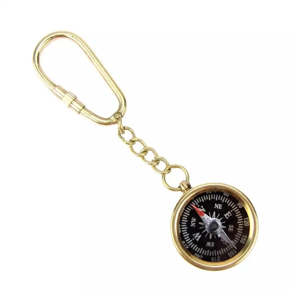 Ship Wheel Shape Keychain Brass. Hot Selling High Quality Keychain Used for Bike/car Key Ring, Home Decor. Made from Brass Metal