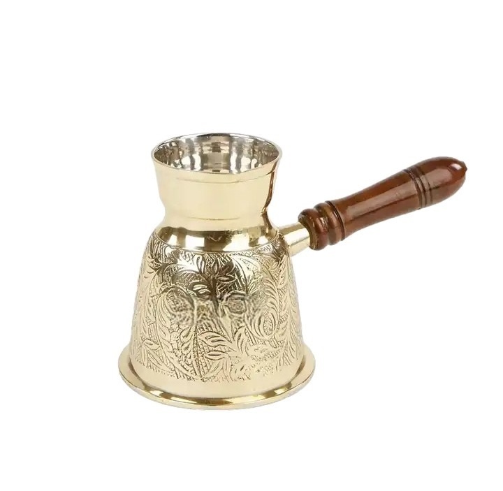 New Design Brass Coffee Pot With Handle New Metal Milk Pot For Coffee And tea Brass Cezve New Arabic Milk Holder Warmer