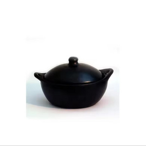 Post Modern Look Vintage Style Metal Cooking Black Pot For Outdoor Camping Cooking Meat Food Usage Pot