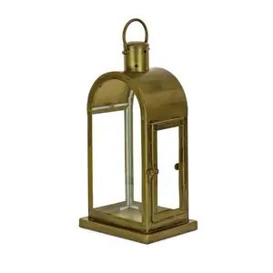 Gold Plated Modern Metal Lantern Latest design outdoor indoor decorative wild Portable Camping Floor Lantern