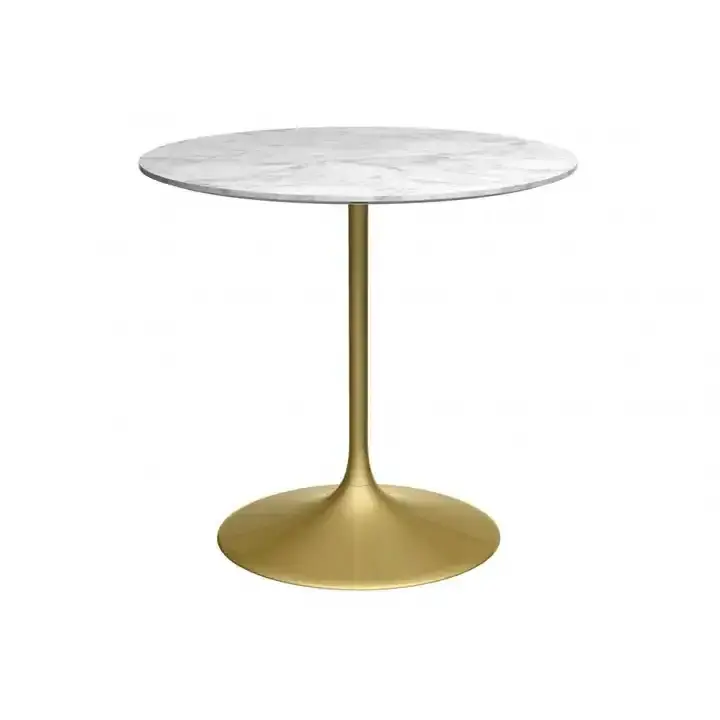 Modern Vintage Smart Brass Frame Two Tier Living Room Furniture Marble Top Round Long Luxury Nesting Coffee Centre table