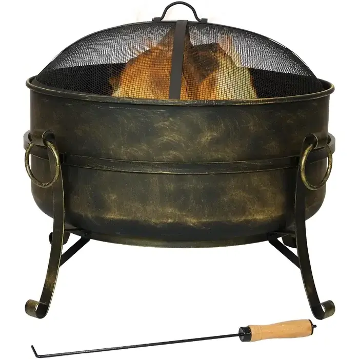 Prime Quality Solid Iron Fire Pit Bowl With Wrought Iron Stand For Garden Decor Outdoor And Indoor Fir Pit For Garden Bbq Use