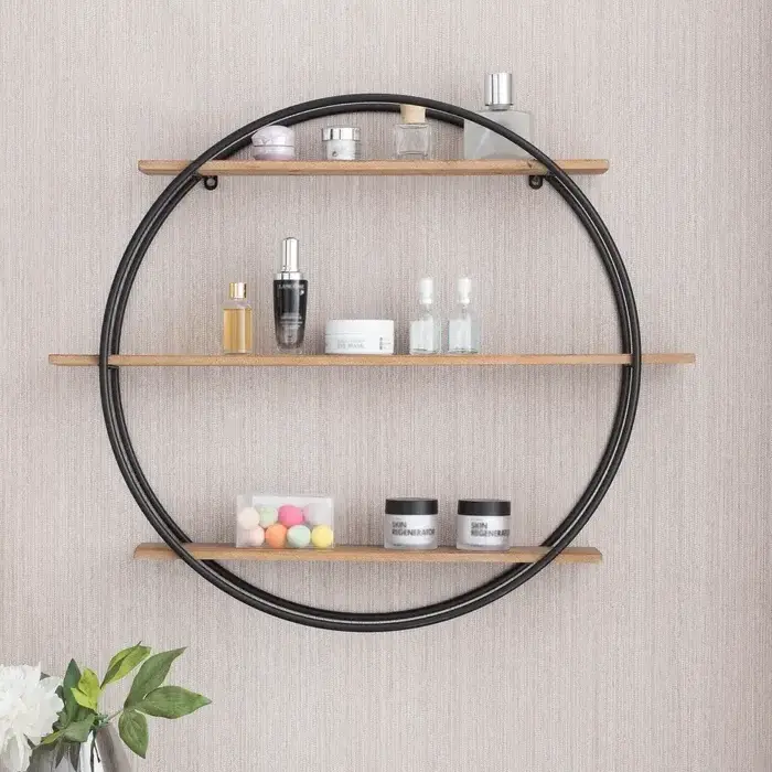 Wood Metal Frame Wall Mounted Floating Shelves Modern Look Premium Quality Shelf Shelves Elegant For Home Hotel decor  Use