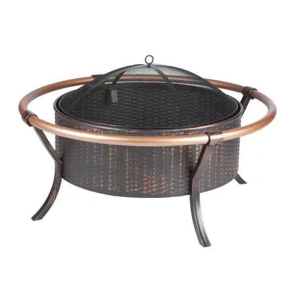 Copper Look  High Quality Metal Fir Pit With Stand For Outdoor Warming Usage In Wholesale Cheap Price Metal Fir Pit Bbq Set