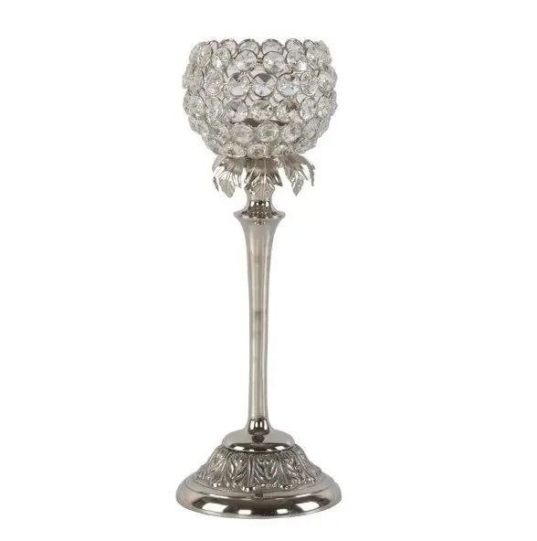 New Look Gold Plated candle Stand With crystal Votive new look in metal candle Stand Handmade Candle Holders In Wholesale price