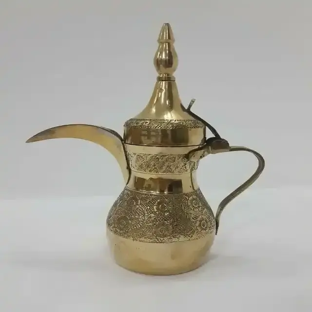 New Design Brass Coffee Pot With Handle New Metal Milk Pot For Coffee And tea Brass Cezve New Arabic Milk Holder Warmer