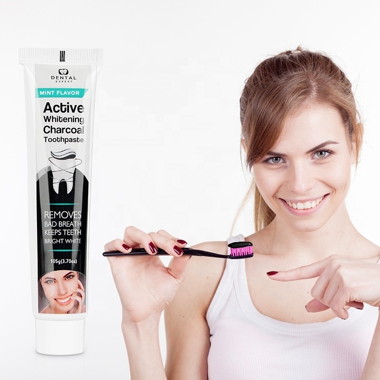 CE Approved Organic Activated Charcoal Teeth Whitening Bamboo Toothpaste For Daily Use