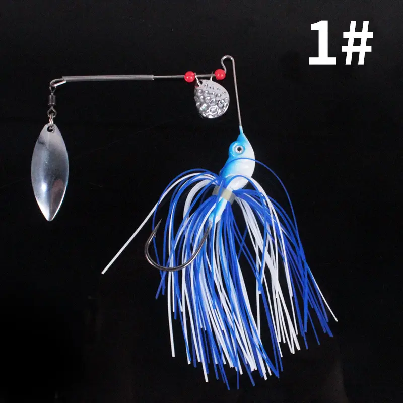 Tuerbai new arrival buzzbait 14.2g/17g 90mm Bass Silicone Skirt Lure Chatterbait Blade fishing Bait Rubber Skirt Buzzbait lure