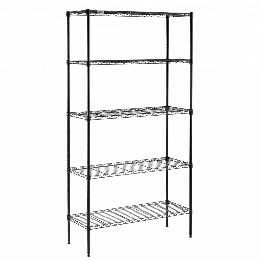 Black metal wire kitchen rack,NSF kitchen rack,pantry shelving