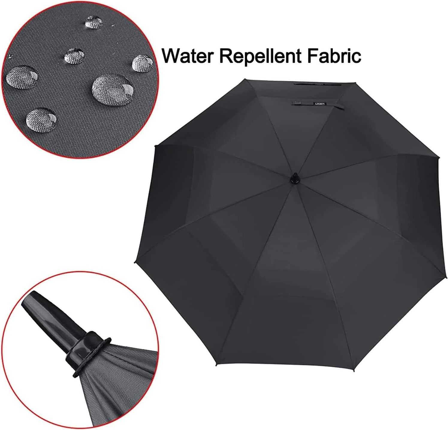 Custom Golf Umbrella 54/62/68 Inch, Large Windproof Umbrellas Automatic Open Oversize Rain Umbrella with Double Canopy