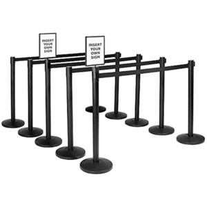 Traffic Barrier Restaurant Queue Master Barrier Stand with Retractable Belt