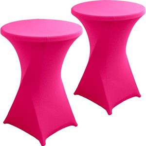 Spandex Table Covers, Fitted Round Cocktail Tablecloth, Stretch Highboy Table Cover Cloth