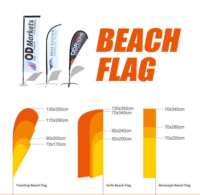 Wholesale Fast delivery feather flag  printing outdoors promotion flying banner feather flag outdoor beach flag stand