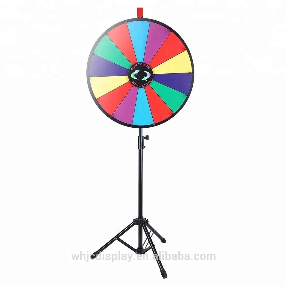 Tripod Color Prize Wheel With Folding Tripod Floor Stand Win Fortune Spinning Stand Game