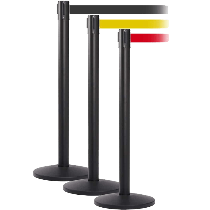 Traffic Barrier Restaurant Queue Master Barrier Stand with Retractable Belt