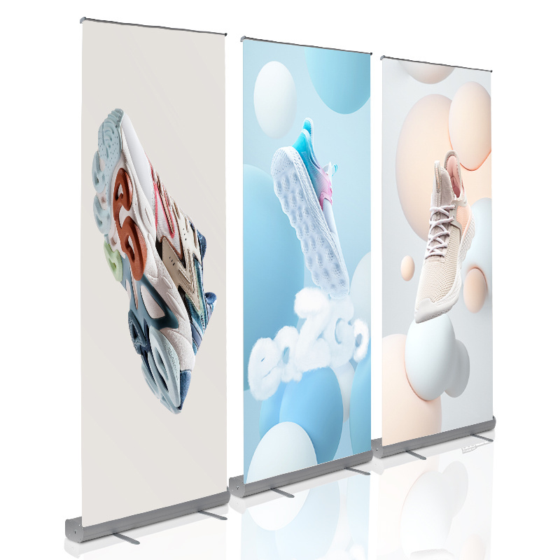 Wholesale Eco Indoor Display Roll Up Banners Stand portable retractable roll up stand display for Advertising and Promotion