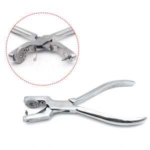 Endodontic Rubber Dam Punches Forceps Dental Instrument Stainless Steel Puncher