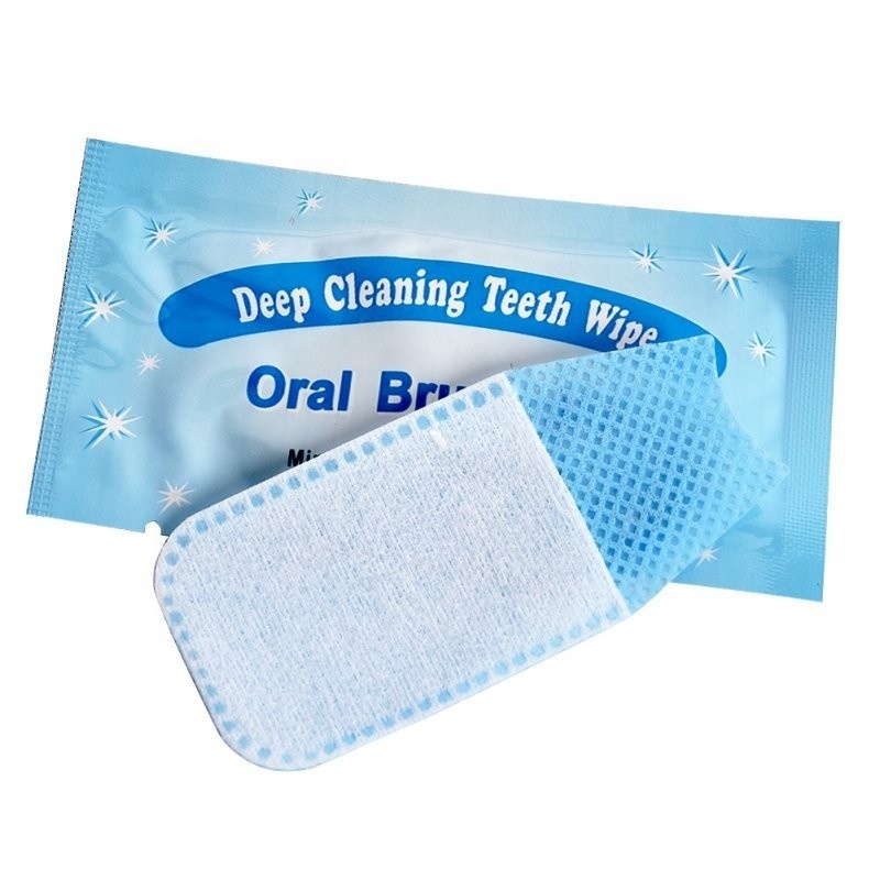 Dental Clean Teeth Wipe Cloth Tooth Cleansing Finger Brush Tool for Oral Deep Cleaning