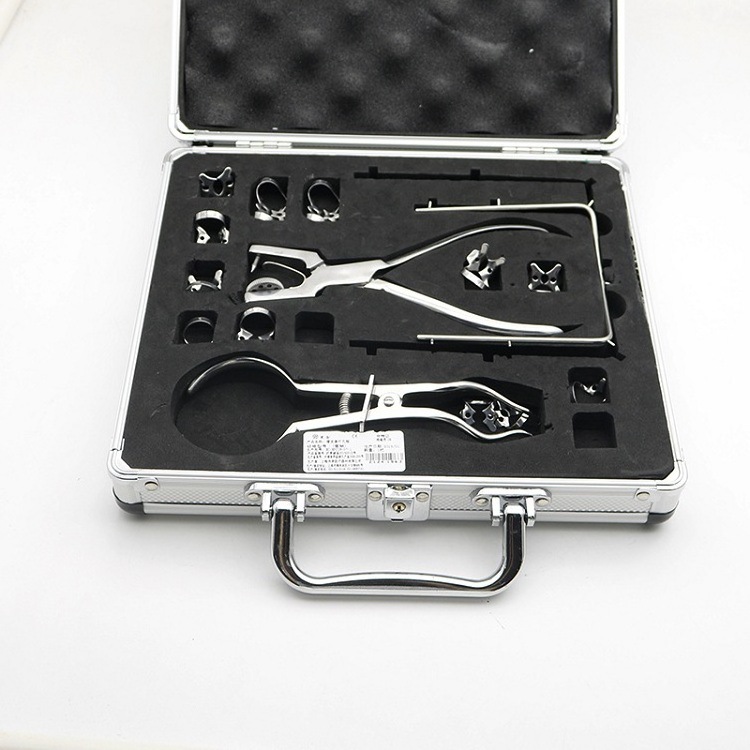 Dental Instrument Stainless Steel Rubber Dam Frame Forceps Clamps Punch Puncher Kit