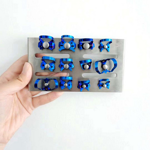 12 Pcs Stainless Steel Dental Rubber Dam Clamps and Tray Set